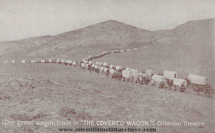 Postcard for THE COVERED WAGON (1923) at the Criterion Theatre, New York City