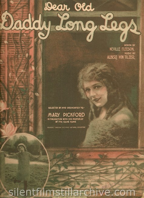 Mary Pickford DADDY-LONG-LEGS (1919) sheet music