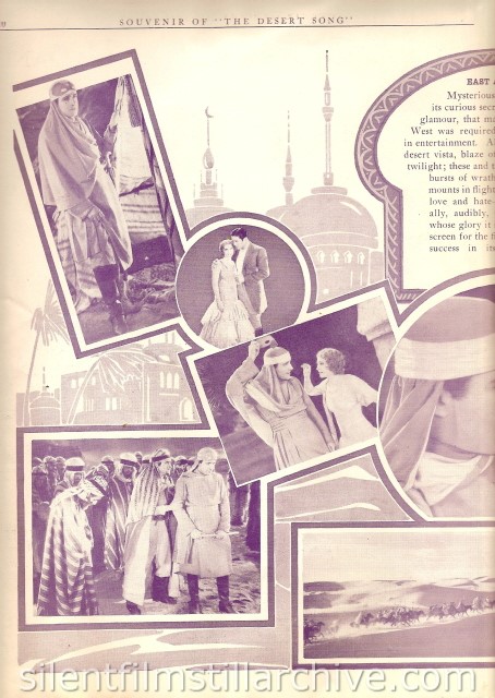 DESERT SONG (1929) program