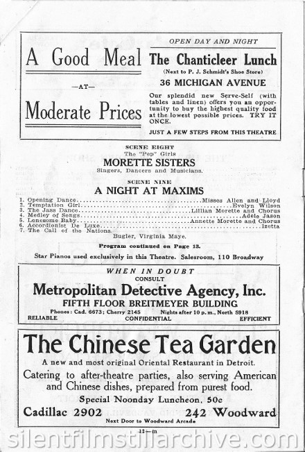 Miles Theatre program for April 29, 1918