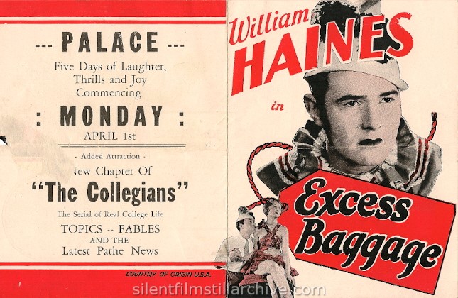 William Haines in EXCESS BAGGAGE (1928)