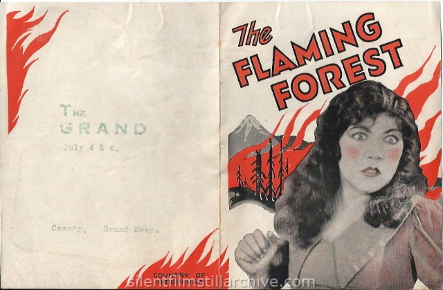 Advertising herald for THE FLAMING FOREST (1926) with Renée Adorée.