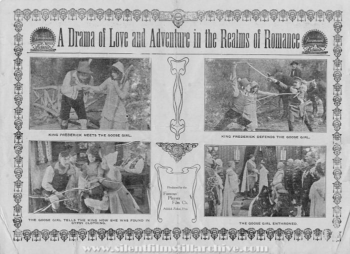 Herald for THE GOOSE GIRL (1915) with Marguerite Clark