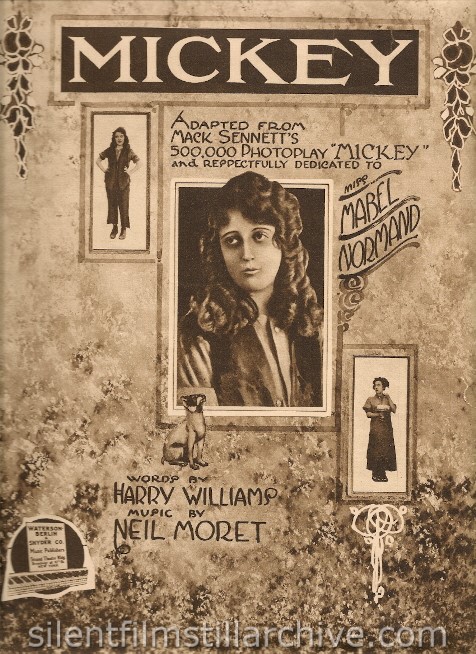 Mabel Normand MICKEY (1918) sheet music