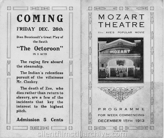 Mozart Theatre program, December 15, 1913