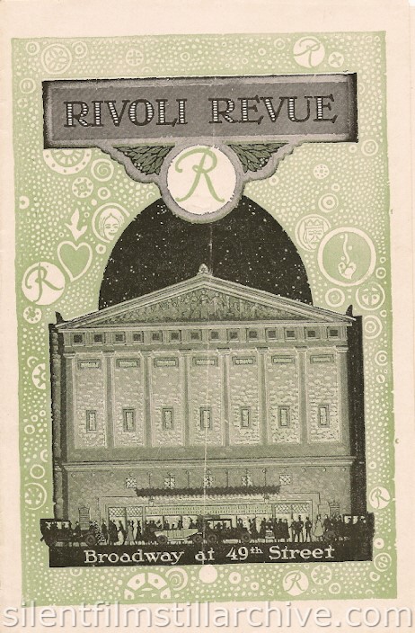 Rivoli Theatre, New York City program