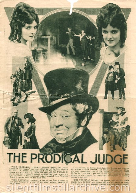 Jean Paige and Macklyn Arbuckle in THE PRODIGAL JUDGE (1917) movie herald