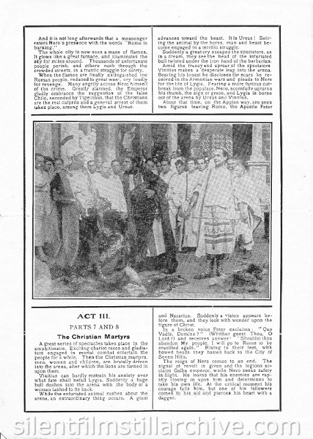 QUO VADIS (1913) program