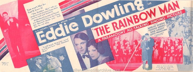 Eddie Dowling in THE RAINBOW MAN (1929) herald