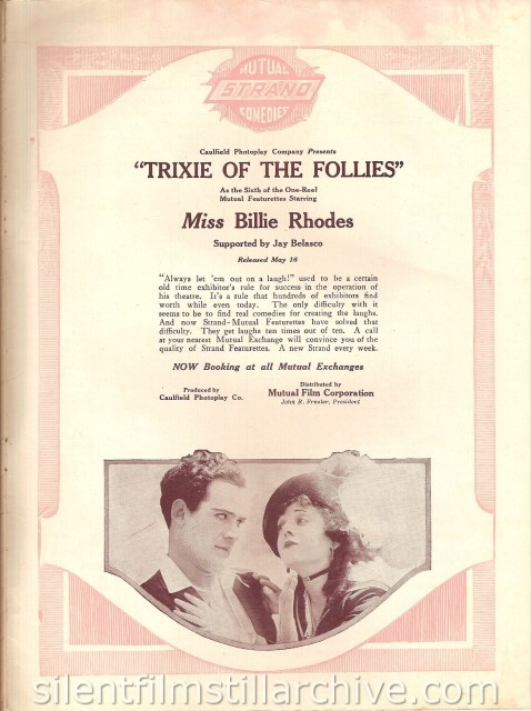 Billie Rhodes in MISS TRIXIE OF THE FOLLIES (1917)