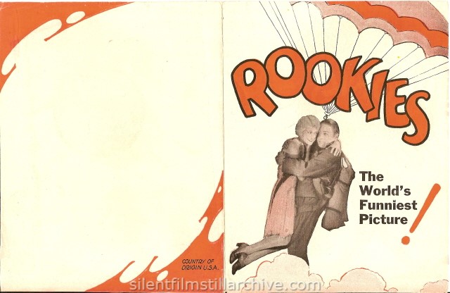 ROOKIES (1927) herald with George K. Arthur