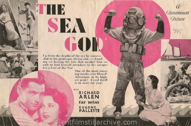 Advertising Herald for THE SEA GOD (1930) with Richard Arlen and Fay Wray.