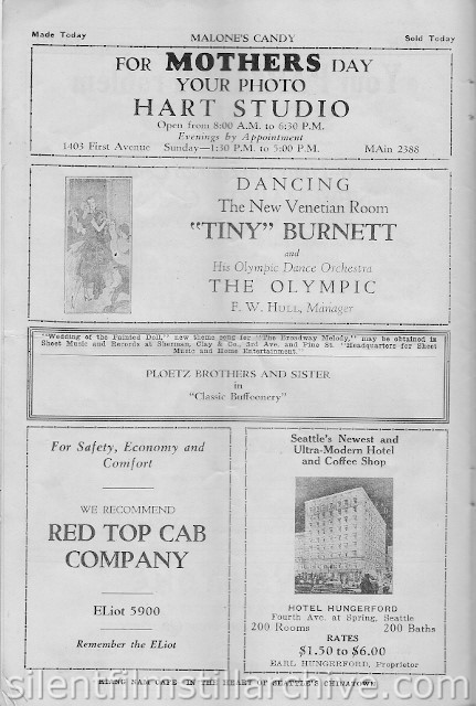Seattle, Washington Pantages Theatre, April 1, 1929