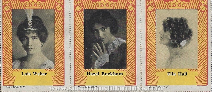 Lois Weber, Hazel Buckham and Ella Hall stamps