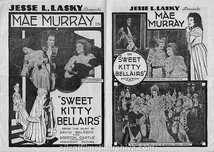 Theater herald for SWEET KITTY BELLAIRS (1916) with Mae Murray.