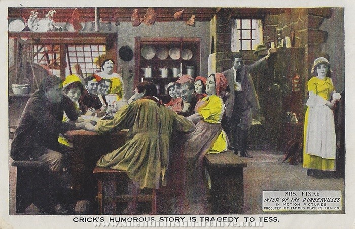 TESS OF THE D'URBERVILLES (1913) postcard with James Gordon and Minnie Maddern Fiske 