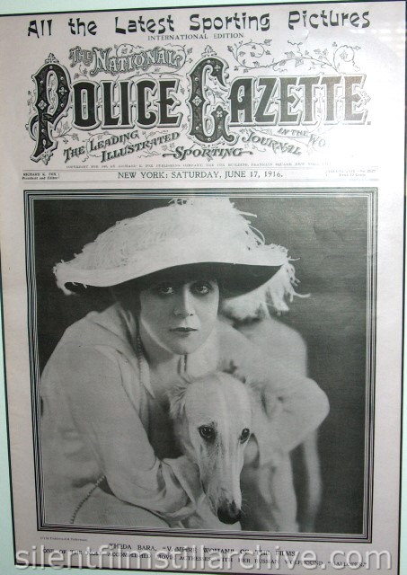 National Police Gazette magazine cover with Theda Bara