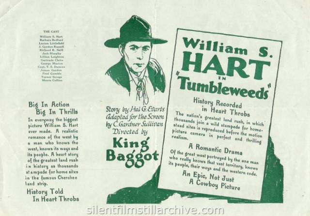 William S. Hart in TUMBLEWEEDS (1925)