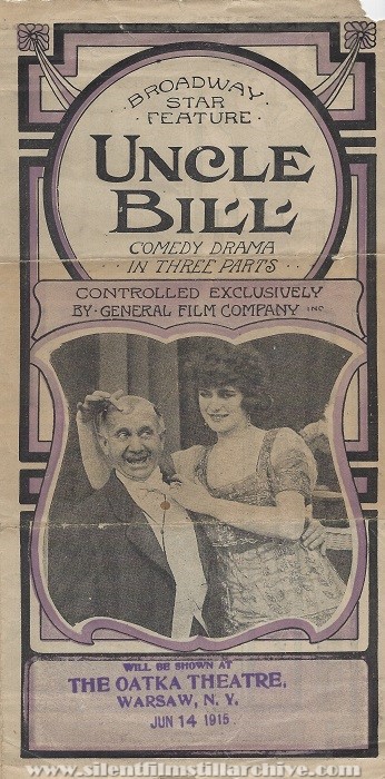 Herald for UNCLE BILL (1915) with Donald Hall and Anita Stewart 