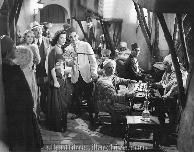 Claudia Dell, Bert Roach, Hedy Lamarr and Joseph Calleia in ALGIERS (1938)