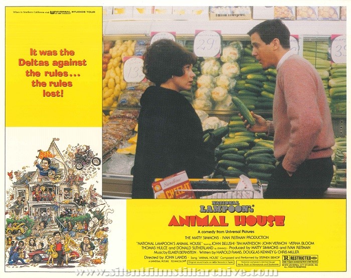 Lobby card for National Lampoon's ANIMAL HOUSE (1978) with Verna Bloom and Tim Matheson