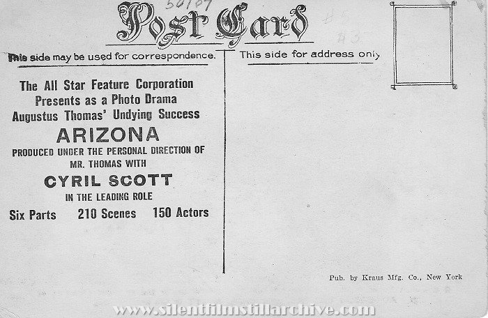 Postcard for Cyril Scott in ARIZONA (1913)