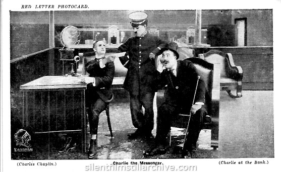 THE BANK (1915) with Charles Inslee, Charlie Chaplin and Lawrence Bowes
Red Letter Photocard