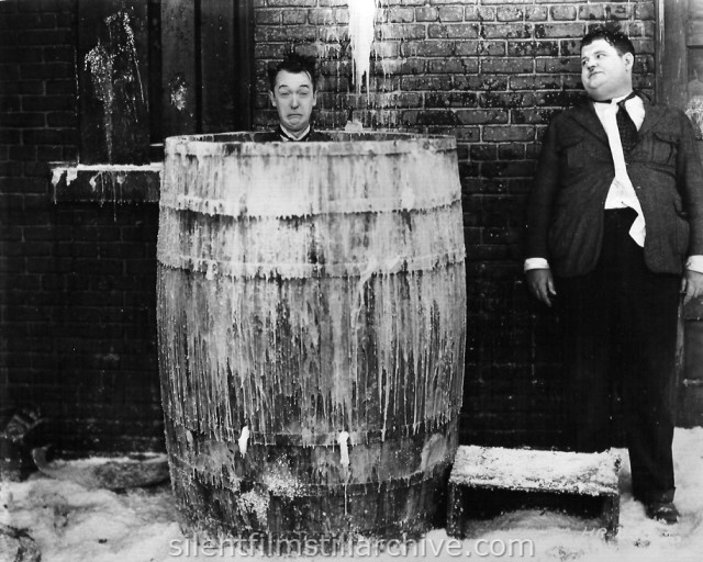 Stan Laurel and Oliver Hardy in BELOW ZERO (1930)