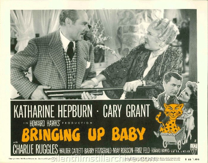 Charles Ruggles and May Robson in BRINGING UP BABY (1938). 1955 Re-release Lobby Card