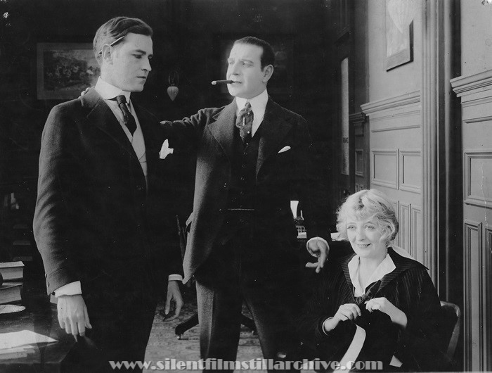 Frank Belcher and Della Connor in THE DANGER SIGNAL (1915)