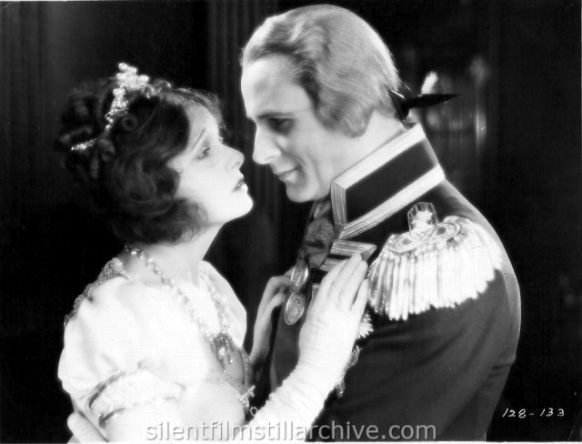 Corinne Griffith and Victor Varconi in THE DIVINE LADY (1928).