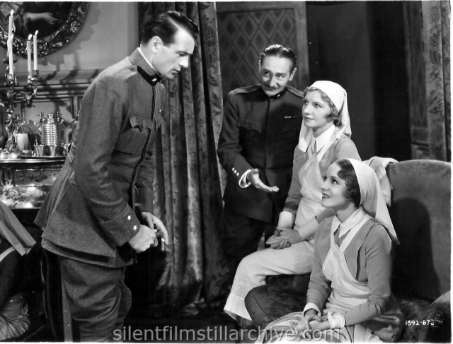 Gary Cooper, Adolphe Menjou, and Helen Hayes in A FAREWELL TO ARMS (1932)
