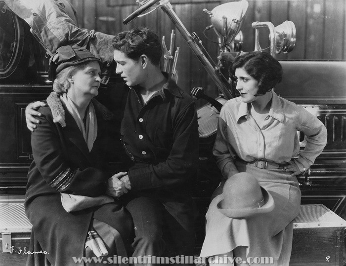 Mary Carr, Cullen Landis, and Virginia Brown Faire in FRENZIED FLAMES (1926).