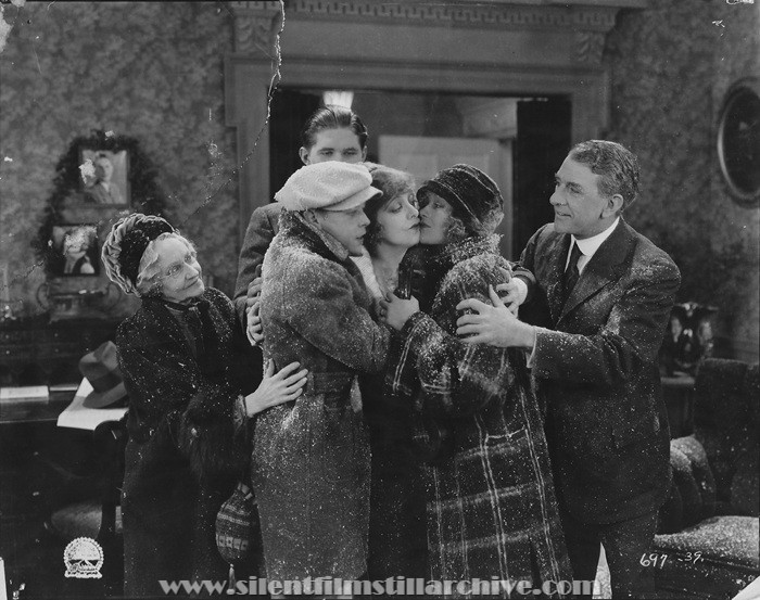 Gertrude Claire, Edward Peil Jr., Myrtle Stedman, Constance Bennett, and George Irving in THE GOOSE HANGS HIGH (1925)