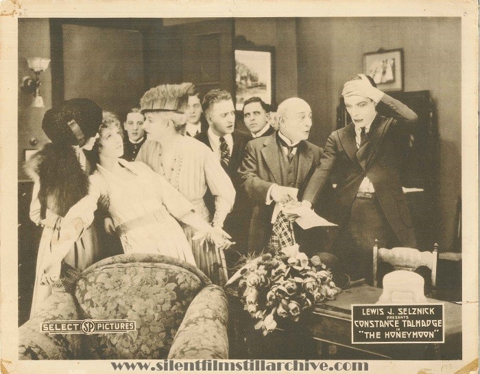 Constance Talmadge, Maude Turner Gordon, Harris Gordon, Russell Bassett, and Earle Foxe in THE HONEYMOON (1917)