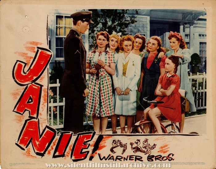 Robert Hutton, Clare Foley, and Joyce Reynolds in JANIE (1944)
