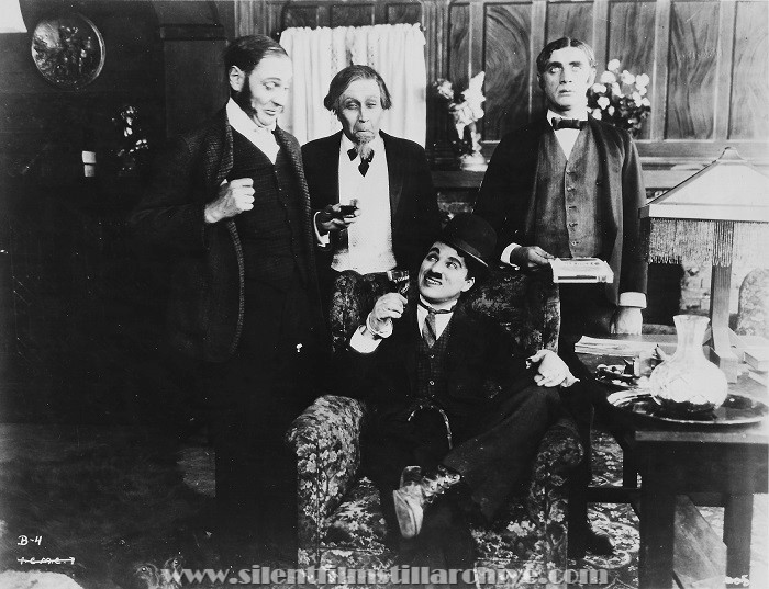 Fred Goodwins, Paddy McGuire, Charlie Chaplin, and Lloyd Bacon in A JITNEY ELOPEMENT (1915)