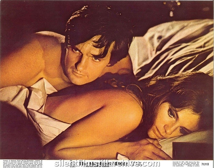 Lobby card for THE MEPHISTO WALTZ (1971) with Alan Alda and Jacqueline Bissett.