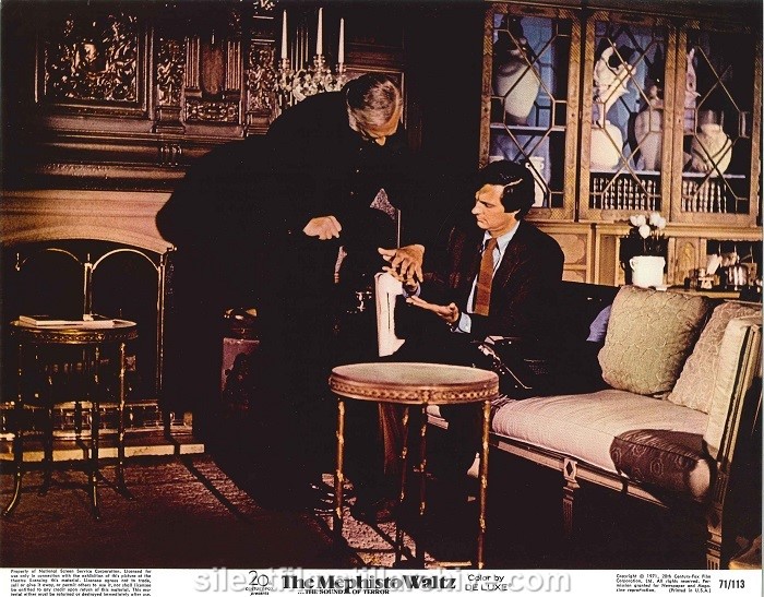 Lobby card for THE MEPHISTO WALTZ (1971) with Curt Jurgens and Alan Alda.