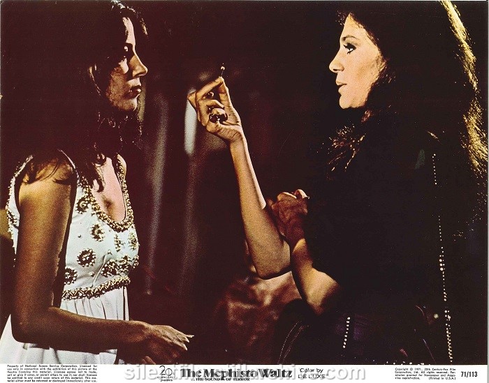 Lobby card for THE MEPHISTO WALTZ (1971) with Jacqueline Bissett and Barbara Parkins.