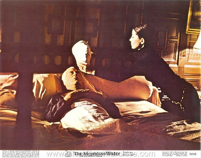 Lobby card for THE MEPHISTO WALTZ (1971) with Curt Jurgens and Barbara Parkins.