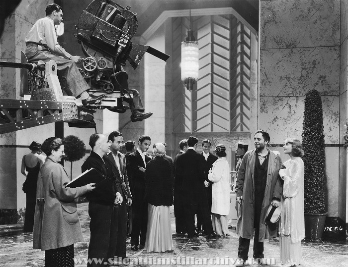 Director Gregory La Cava, Cameraman Ted Tetzlaff, Carole Lombard and William Powell filming MY MAN GODFREY (1936)