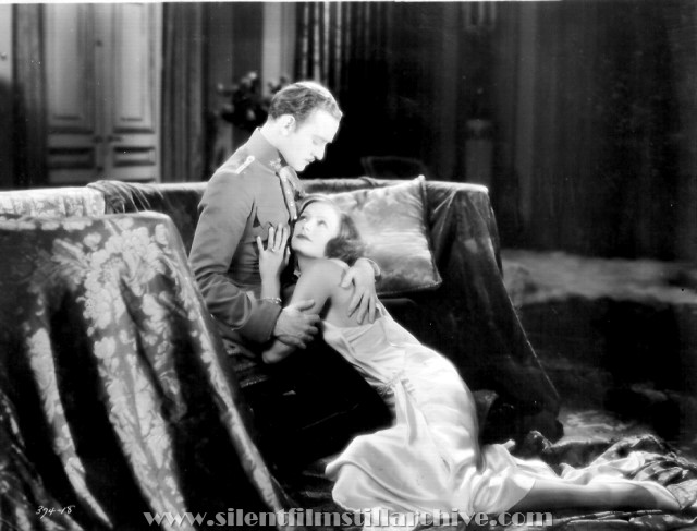 Conrad Nagel and Great Garbo in THE MYSTERIOUS LADY (1927)
