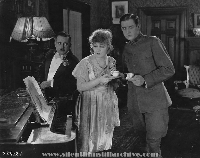 Clarence Burton, Ethel Clayton, and Charles West in THE MYSTERY GIRL (1918)