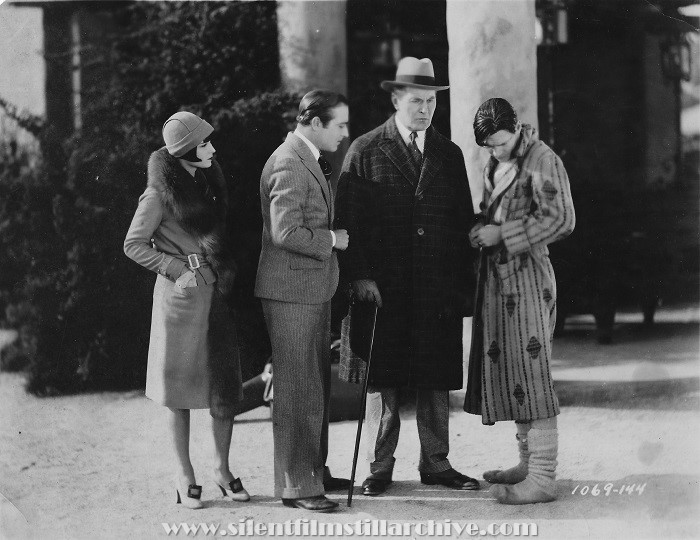 Louise Brooks, James Hall, David Torrence and Richard Arlen in ROLLED STOCKINGS (1927).
