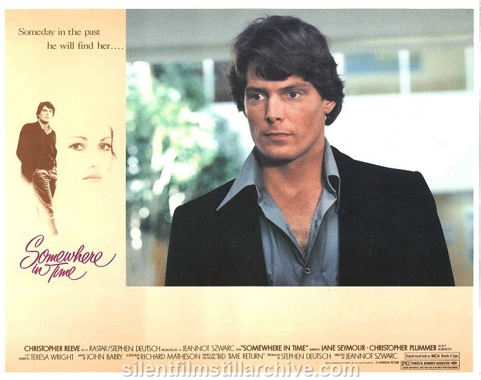 Lobby card with Christopher Reeve in SOMEWHERE IN TIME (1980)