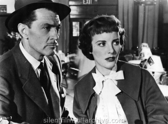 Kent Taylor and Petula Clark in TRACK THE MAN DOWN (1955)