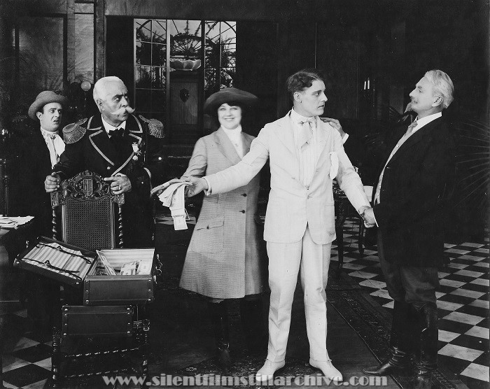 Howard Davies, Herbert Standing, Blanche Ring, and Forrest Stanley in THE YANKEE GIRL (1915)