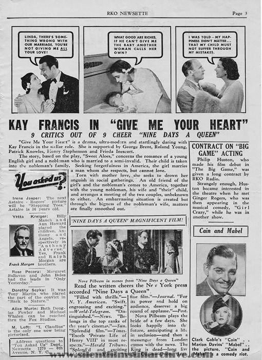 Tilyou Theatre, Theater program, November 13, 1936