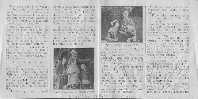 THE BUGLER OF ALGIERS (1916) movie herald